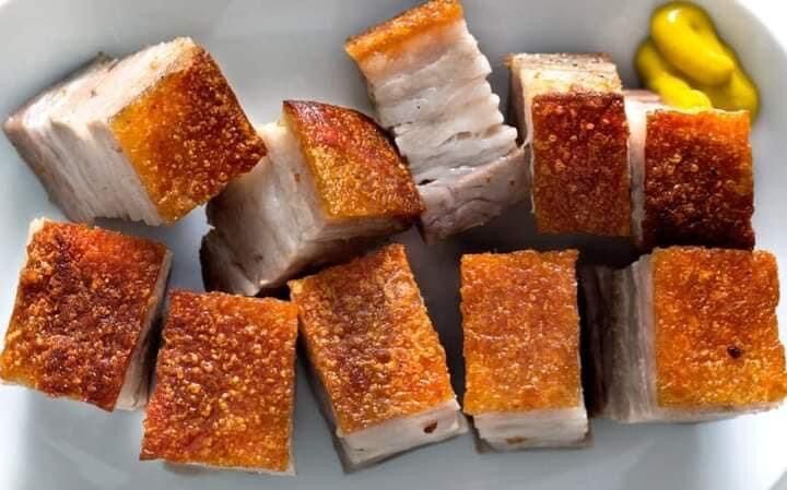 1 kí muối nổ bì heo