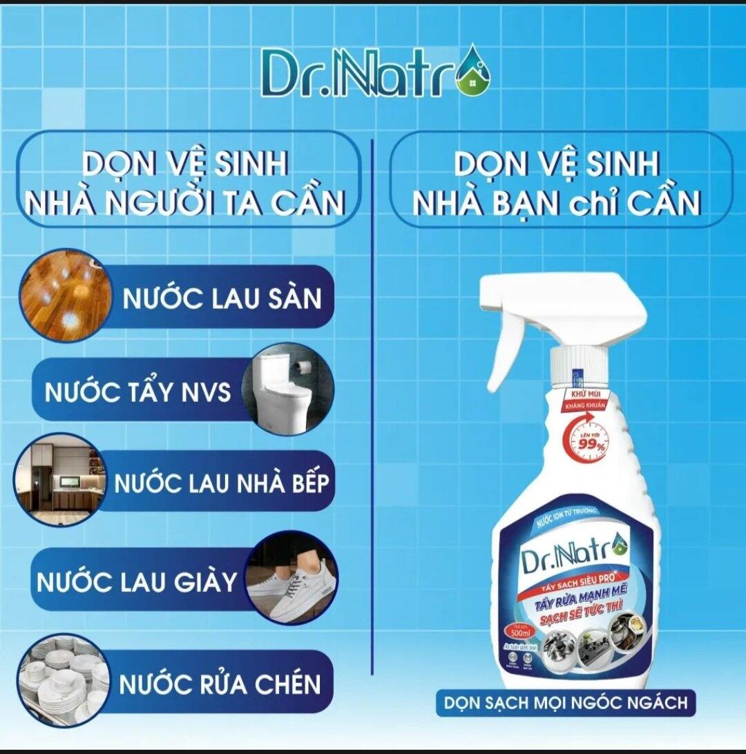 Combo 2 chai Nước tẩy rửa đa năng Dr Natro