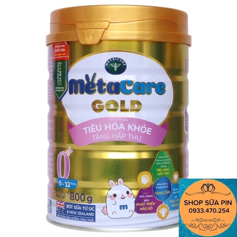 Date mới - Sữa bột metacare gold số 0 800g - mẫu mới
