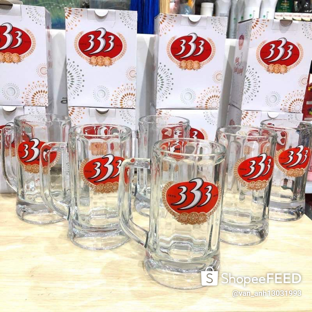 Cốc uống bia 333 thùy tinh