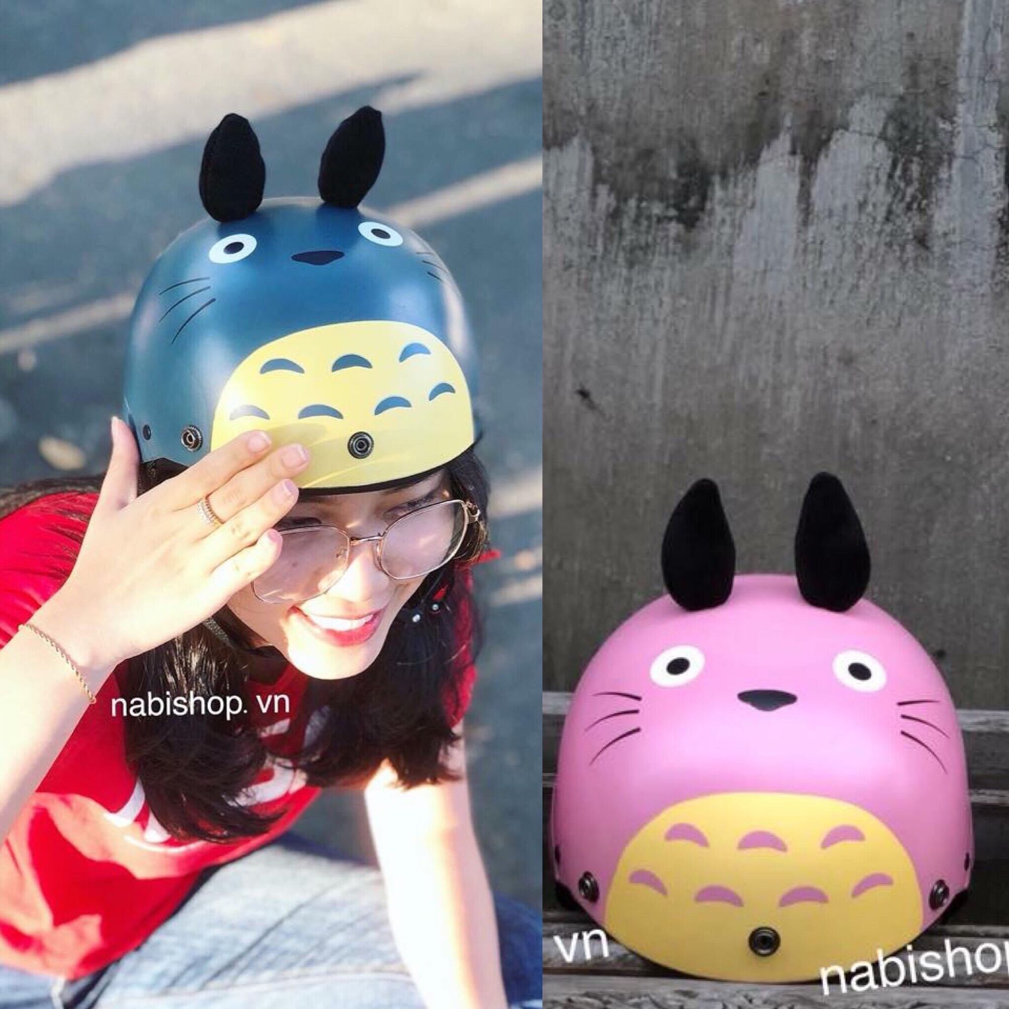 [HCM]Mũ bảo hiểm totoro cao cấp kèm tai dễ thương