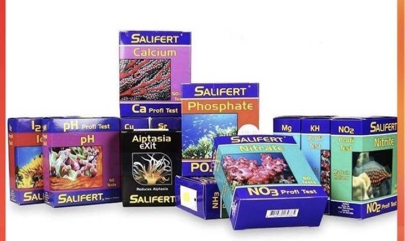 Test Salifert Canxi, Magie, NO3,PO4, KH, Kali, Đồng, PH
