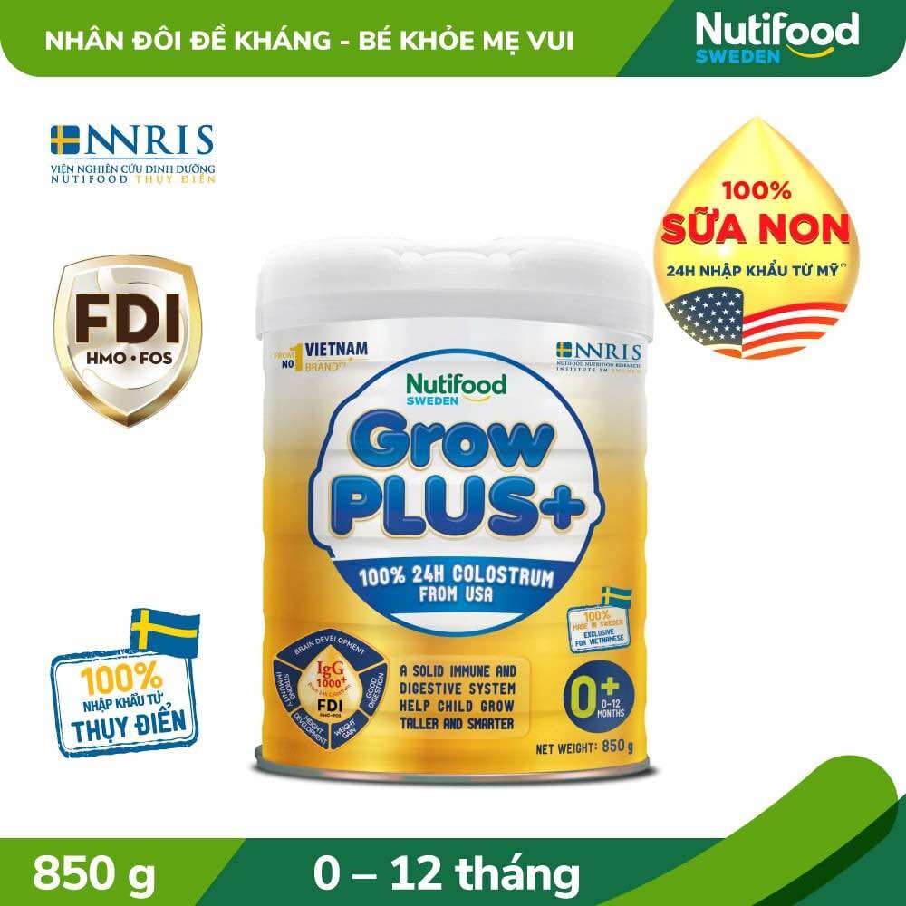 Sữa GrowPLUS+ Sữa non Vàng 800g (0-12 tháng)