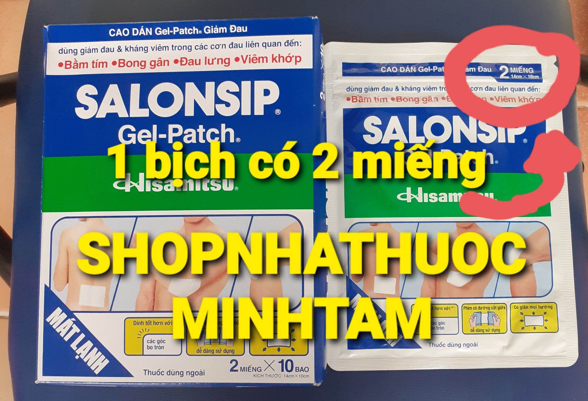 Salonsip 1 bịch có 2 miếng