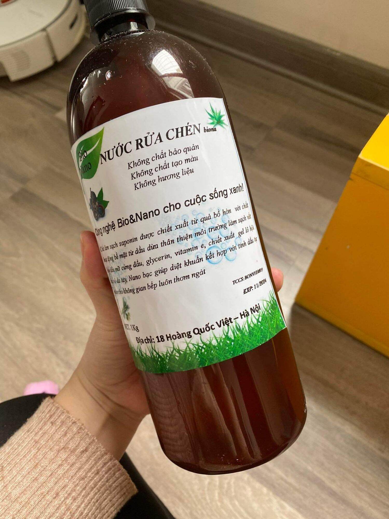 NƯỚC RỬA CHÉN BÁT HỮU CƠ CHIẾT XUẤT BỒ HÒN Biona 1000ml [Chính hãng Viện Hàn Lâm]