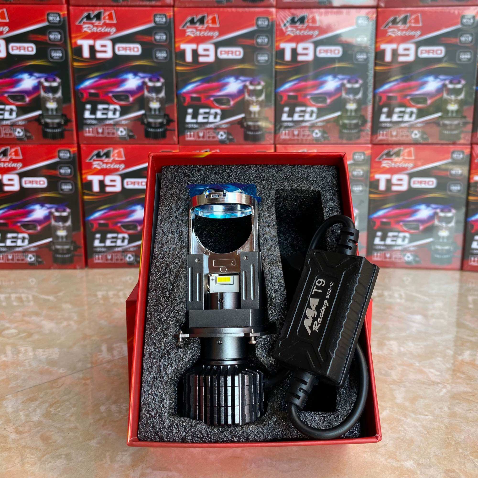 Đèn bi led mini T9Pro MAracing chân h4 lắp zin ô tô xe máy