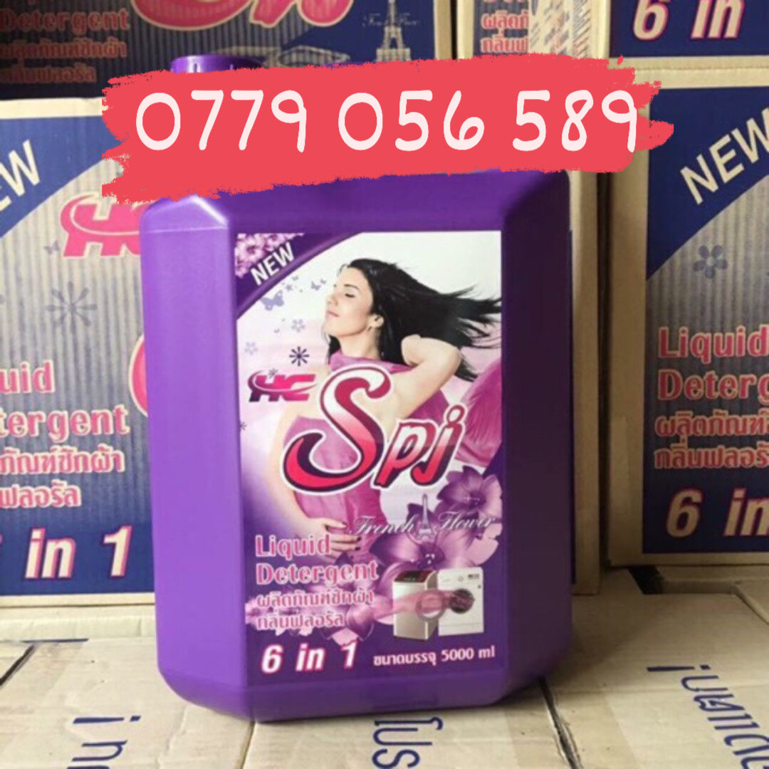 Nước giặt spj 5000 ml 6 in 1 thái lan màu tím