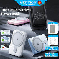 Vention® Pin dự phòng không dây 22,5W 10000mAh 5000mAh Sạc nhanh USB Type C L USB-C USB-A Màn hình LED không dây có chân đế Sạc nhanh không dây