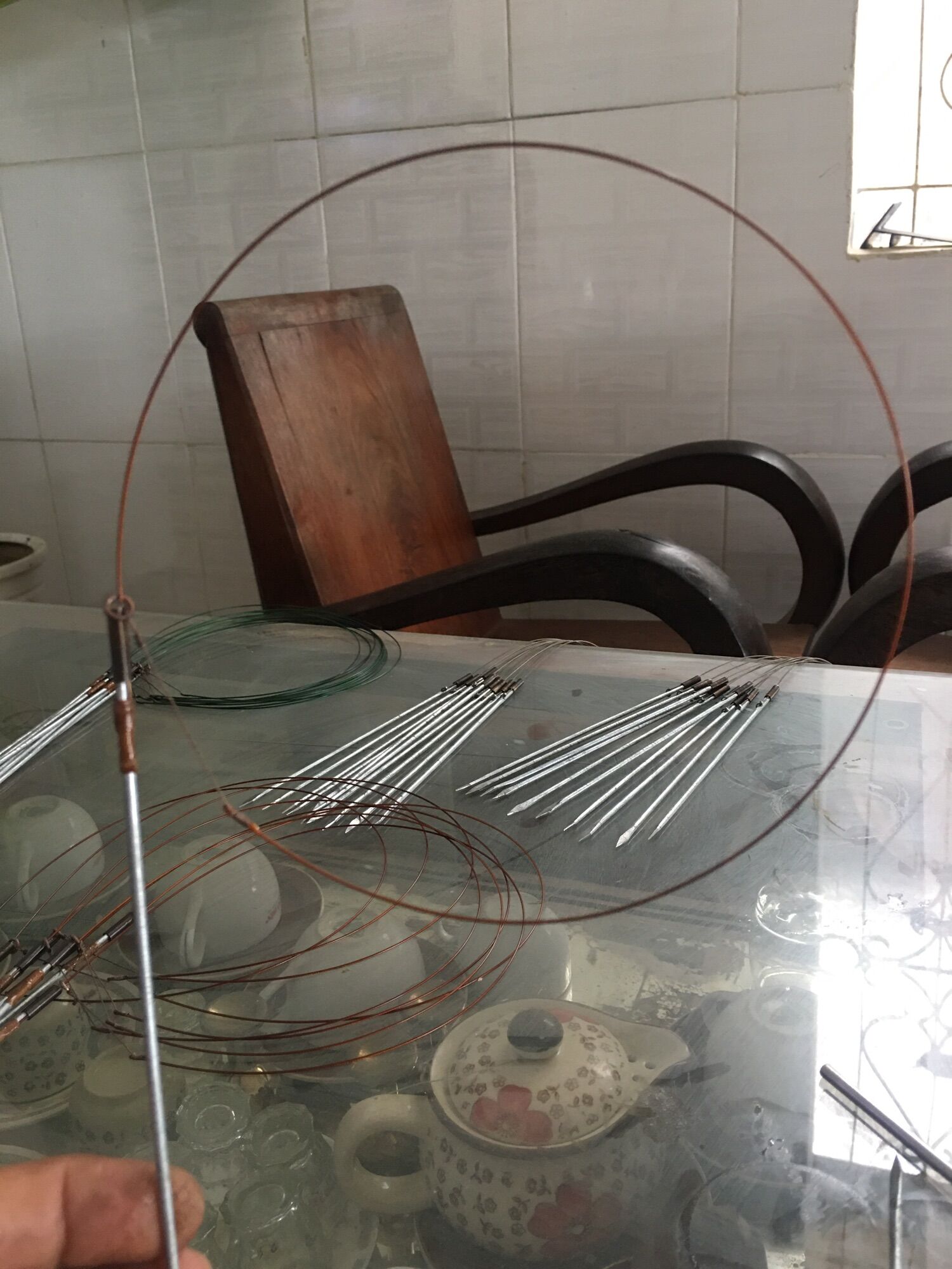 Cáp lụa Nhật màu xanh chuyên làm giò cúm núm( gà đồng)