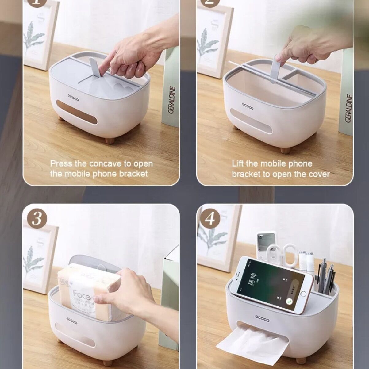 Hộp đựng giấy ăn, hộp đựng khăn giấy đa năng Ecoco - Ecoco 2009