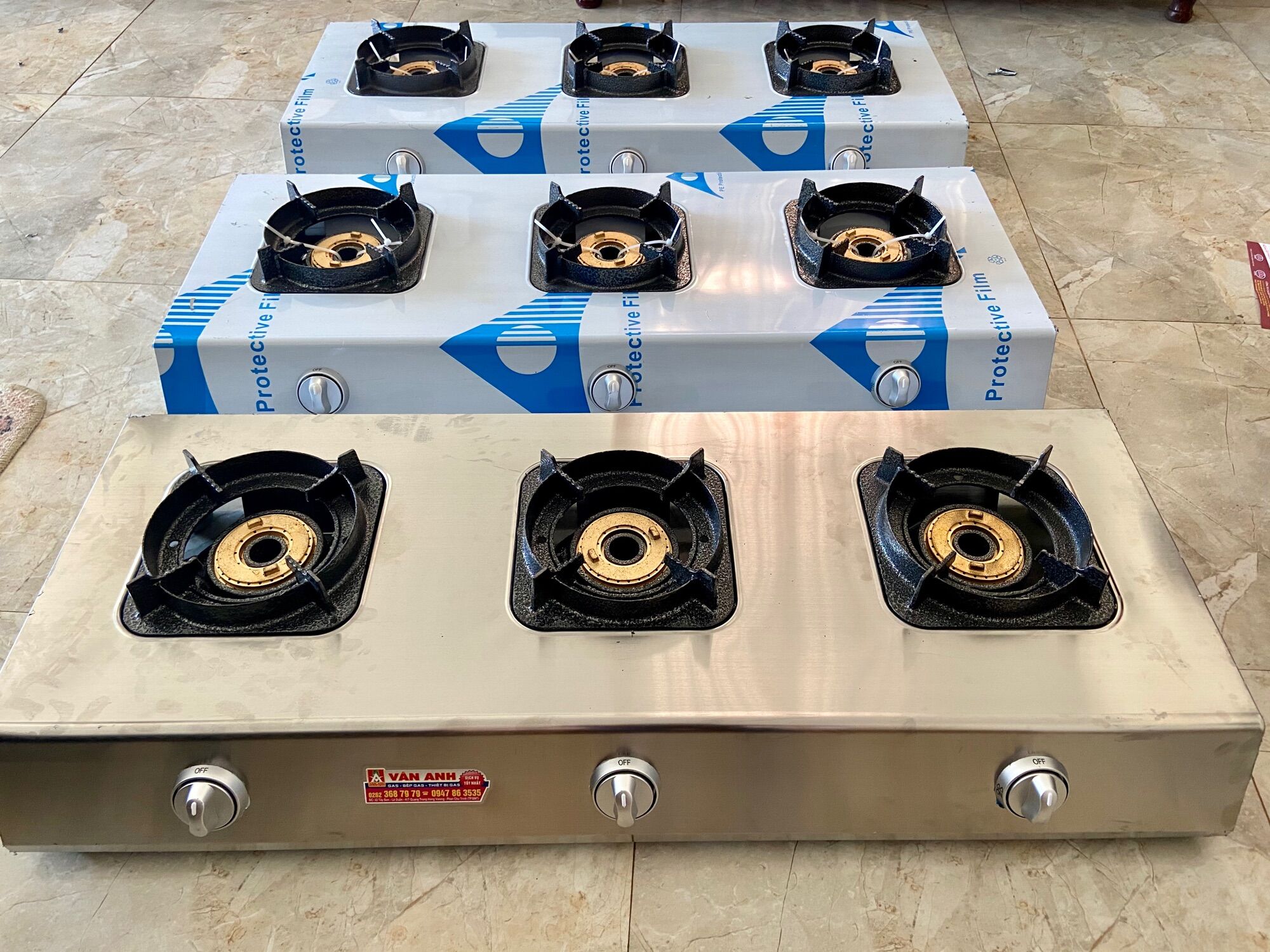 Bếp khè 3 lò - bếp công nghiệp 3 lò