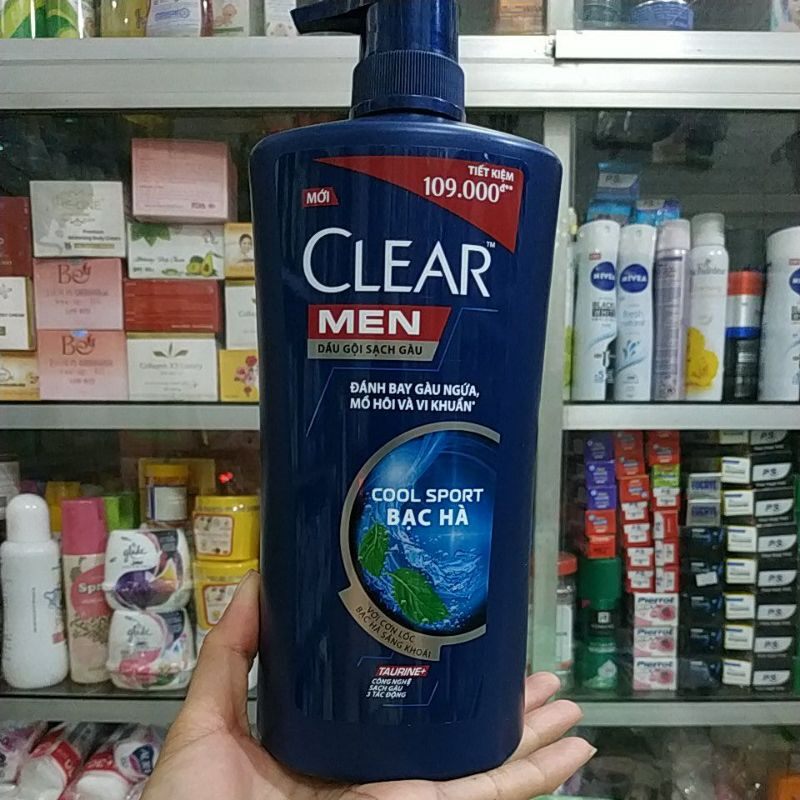 Dầu gội sạch gàu bạc hà mát lạnh clear men 900g
