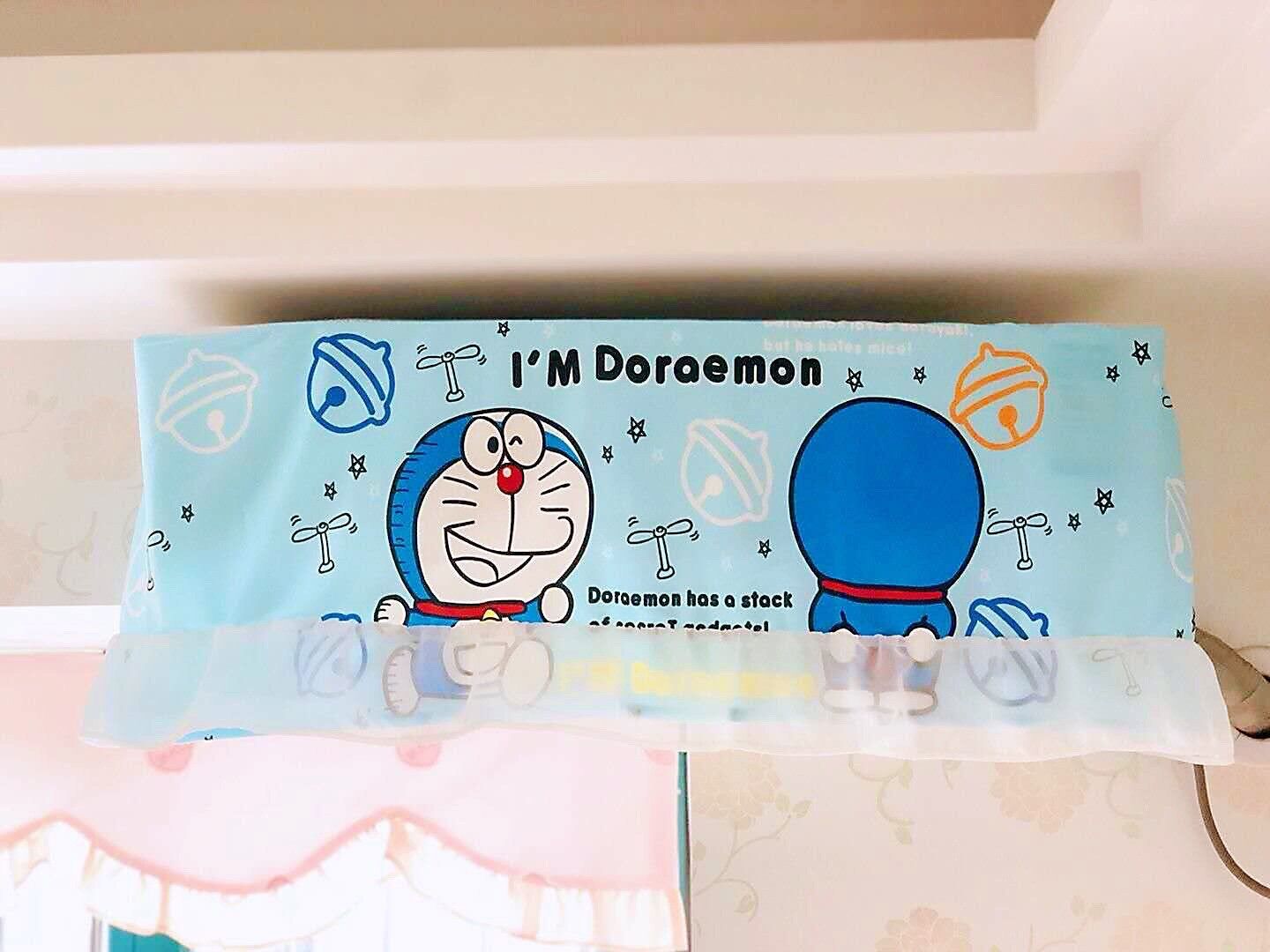Áo trùm, rèm che máy lạnh chống bụi Hello Kitty - Doremon Doraemon
