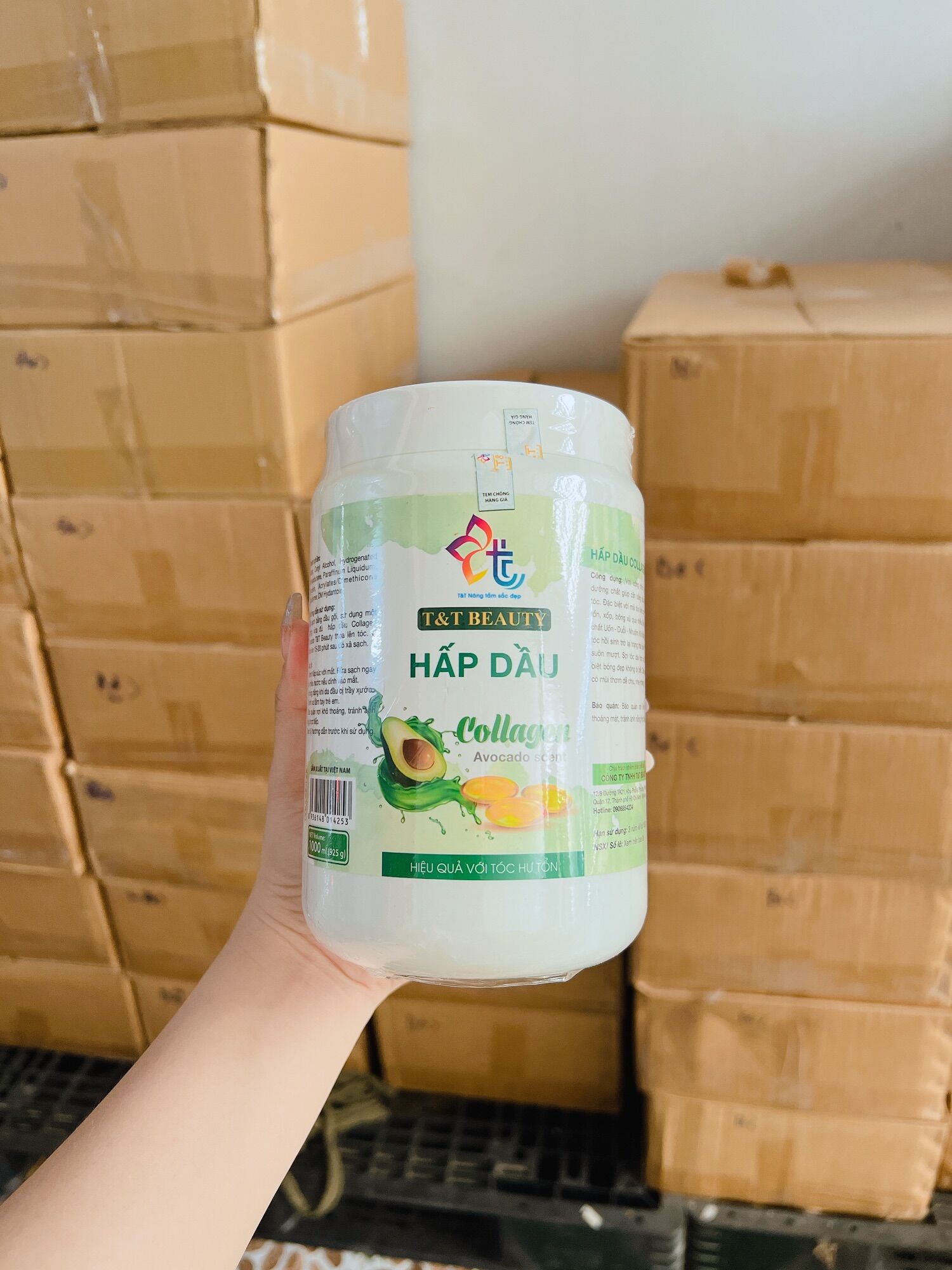 Hấp dầu phục hồi tóc hư tổn collagen bơ t&t beauty - 1000ML