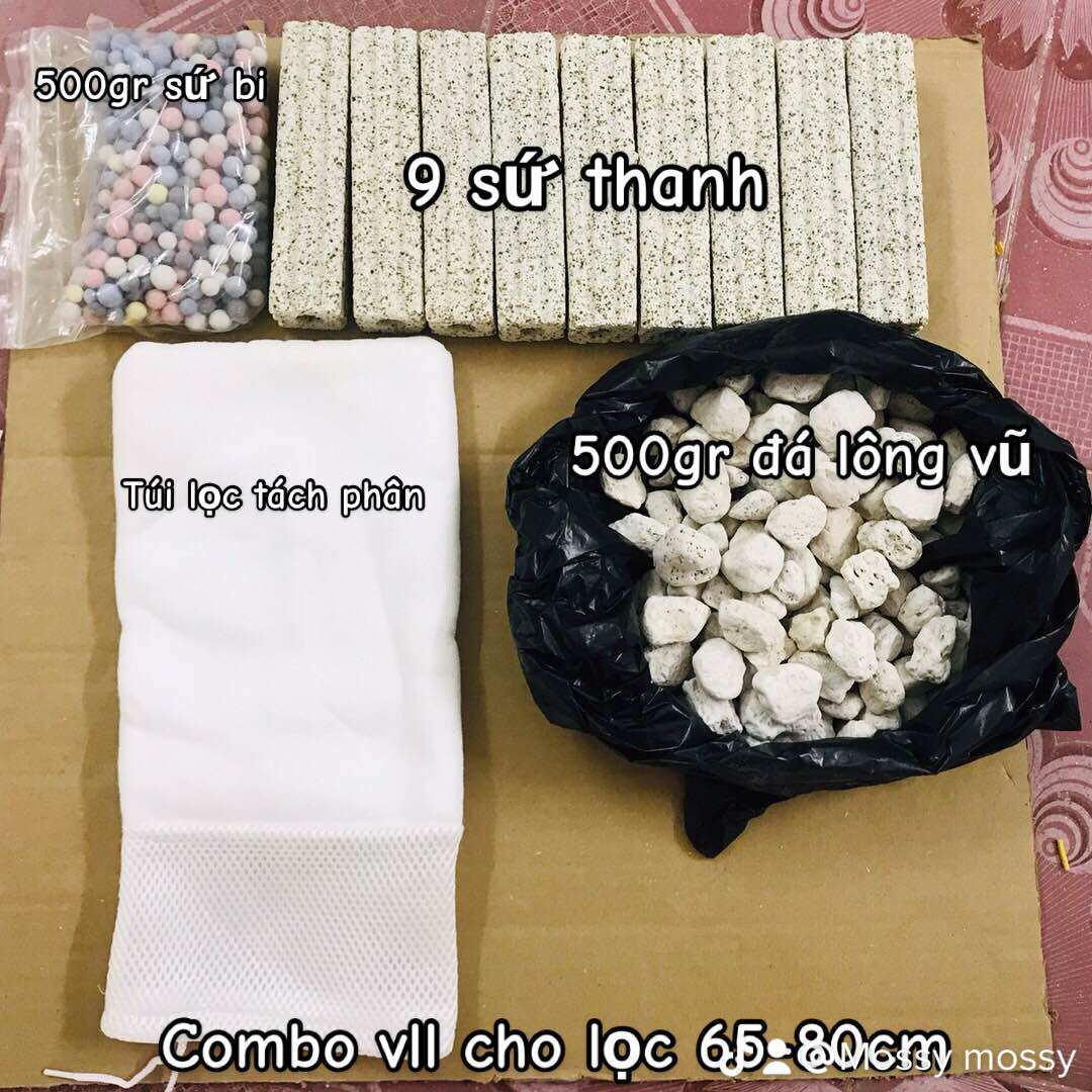 Combo Vật Liệu Lọc cho lọc thuỷ sinh - bể cá cảnh