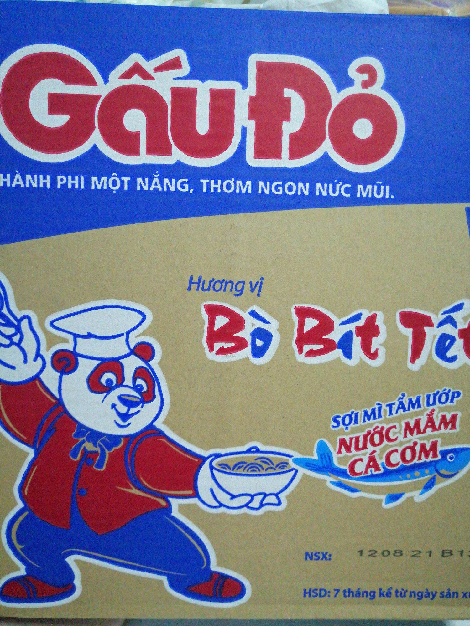 1 thùng mì gấu đỏ bò bít tết 30 gói 63g