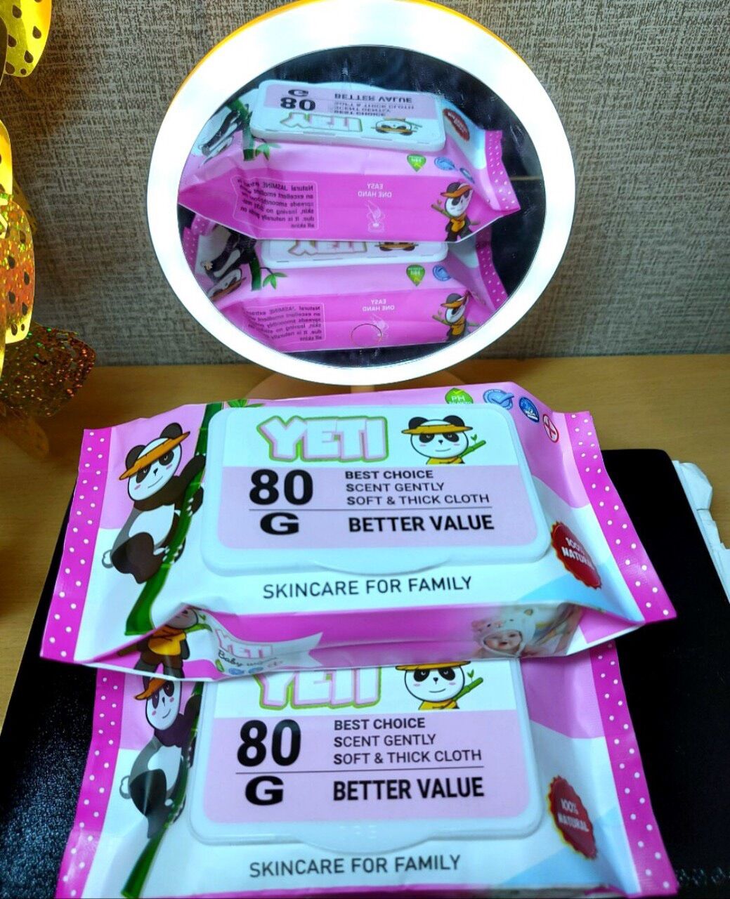 1 bịch khăn ướt yeti boby 80 gr . Khăn mềm an toàn cho bé