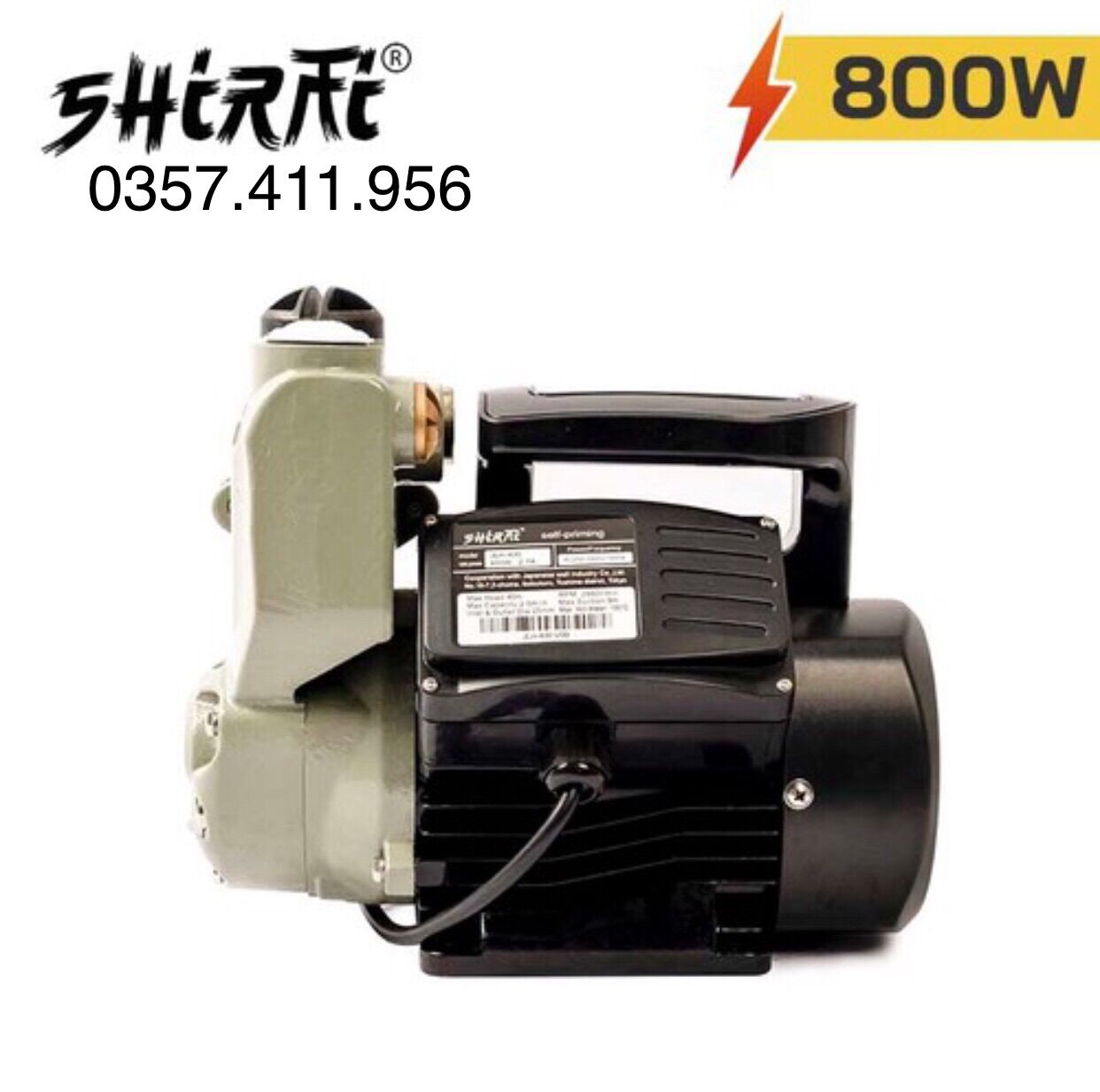 Máy bơm nước đẩy cao shirai JLM 800w