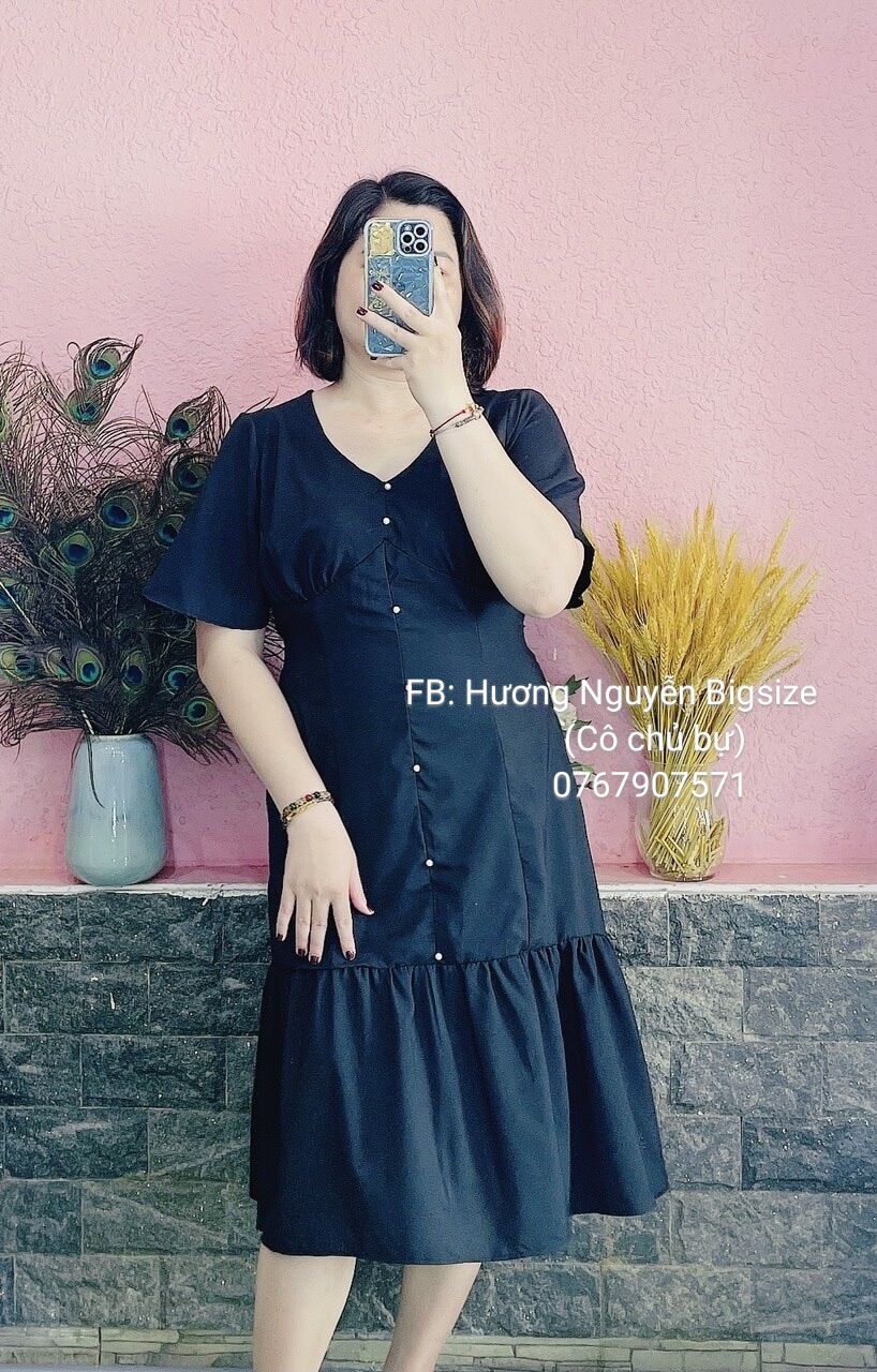 [Ảnh thật] 55-90kg Bigsize ĐẦM MAXI ĐUÔI CÁ (MS1414)