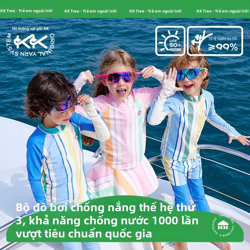 AOBIXIONG | Bộ Bơi Dài Tay Cho Trẻ Em Bảo Vệ SPF