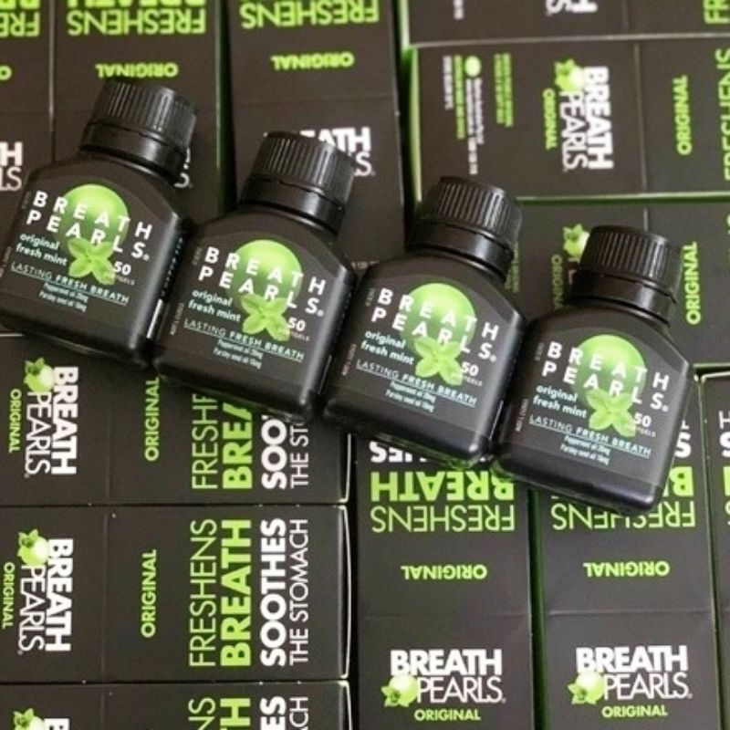 Viên uống thơm miệng Breath Pearls (hộp 50 viên của Úc)