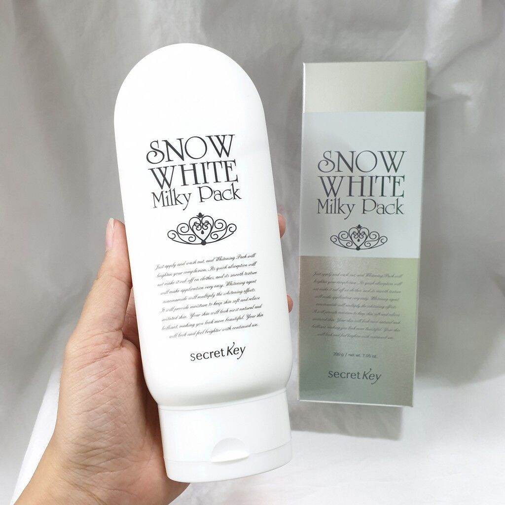(Hàng Sẵn Chính Hãng )Kem Ủ Trắng Secret Key Snow White Milky Pack (200gr)
