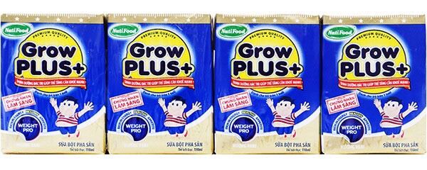 Sữa pha sẵn nutifood grow plus xanh 110ml  thùng 48 hộp - ảnh sản phẩm 2