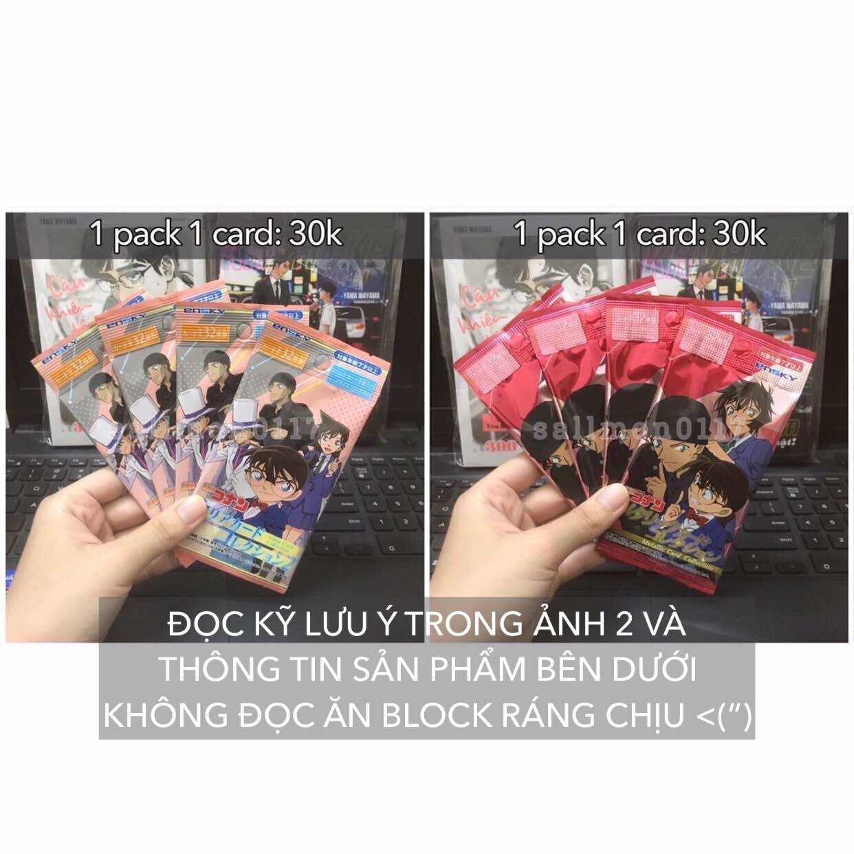 Pack Clear Card 2 Metal Conan thẻ nhân phẩm random Thám Tử Conan DC
