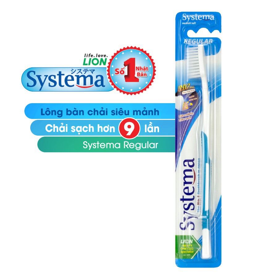 Bàn chải đánh răng Systema Active Clean siêu mềm mại 0,02mm