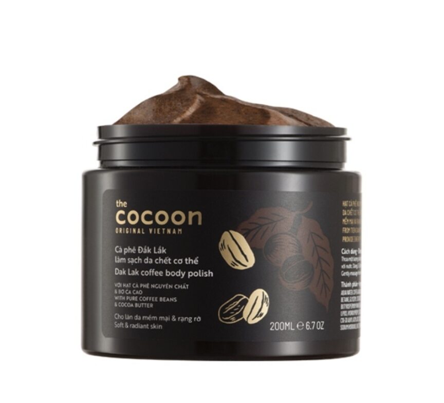 Cà phê đắk lắk làm sạch da chết cocoon 200ml