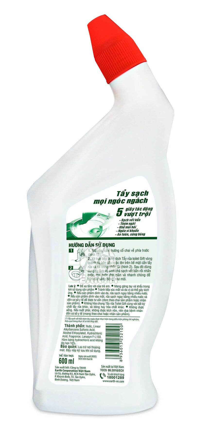 Tẩy Toilet Gift 600ml (Siêu Sạch/ Bạc Hà)