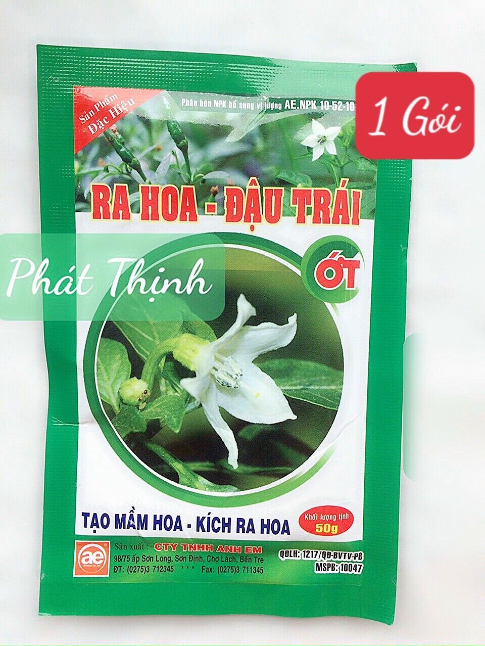 Phân bón lá ra hoa và đậu trái chuyên dùng cây Ớt