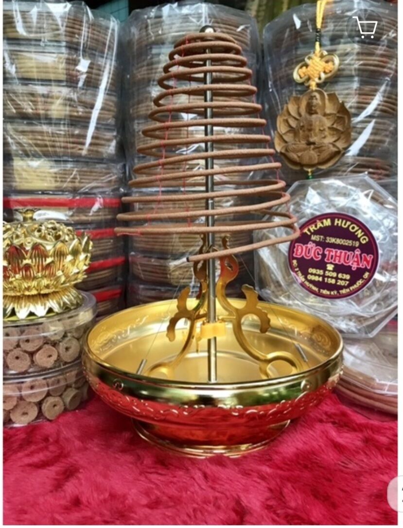 khay đốt nhang khoanh 24h