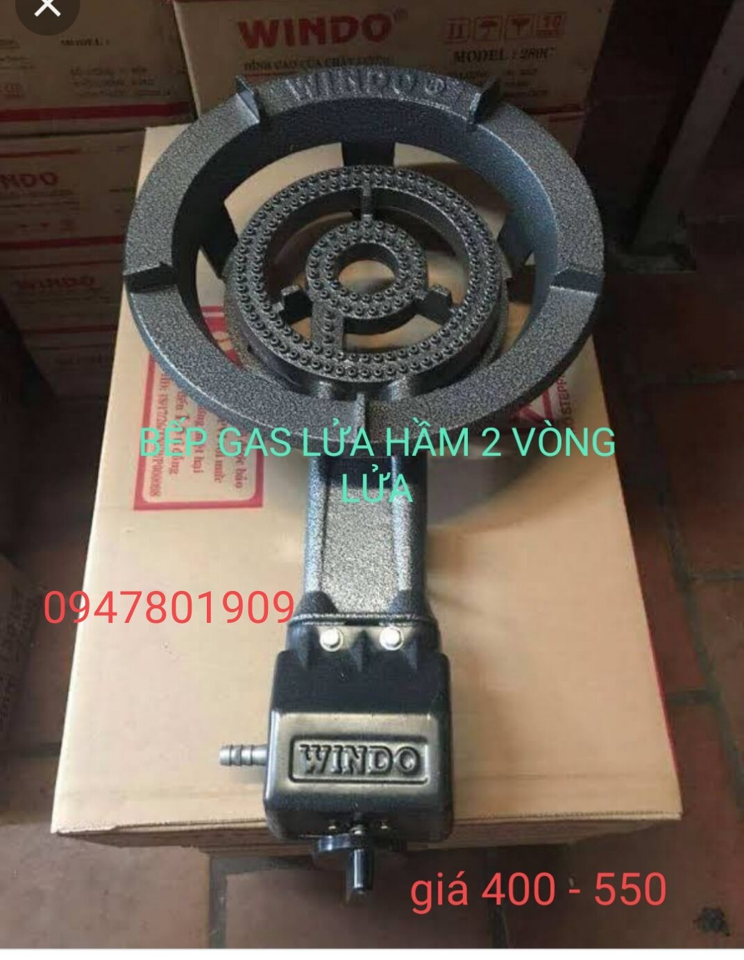 Bếp gas công nghiệp lửa hầm windo ms 200C