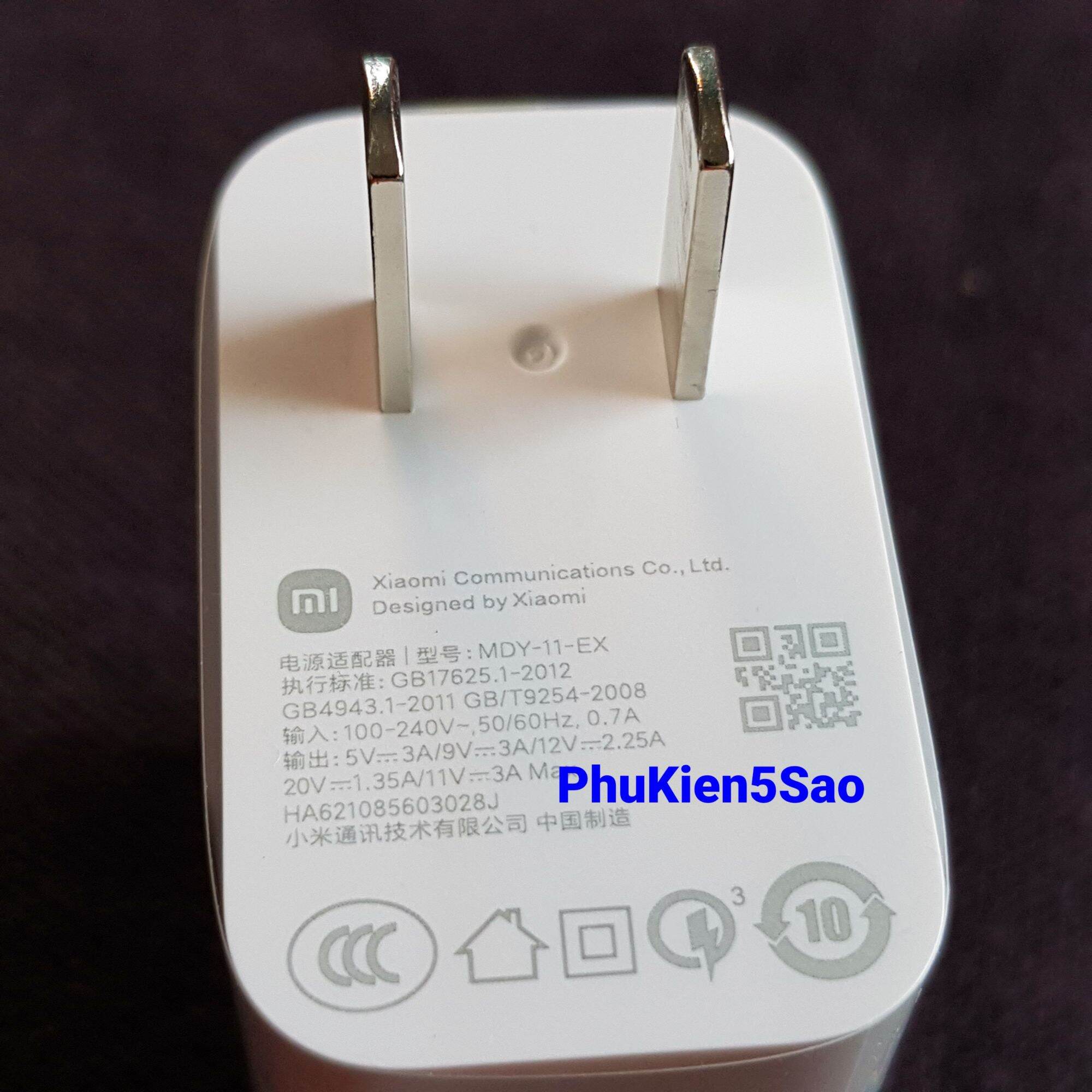 Củ Sạc Nhanh 33W XIAOMI REDMI Note 13, Note12, Note11, Note 11S, Note10, Note10 Pro, Note10s, Note9 Pro... New Seal.