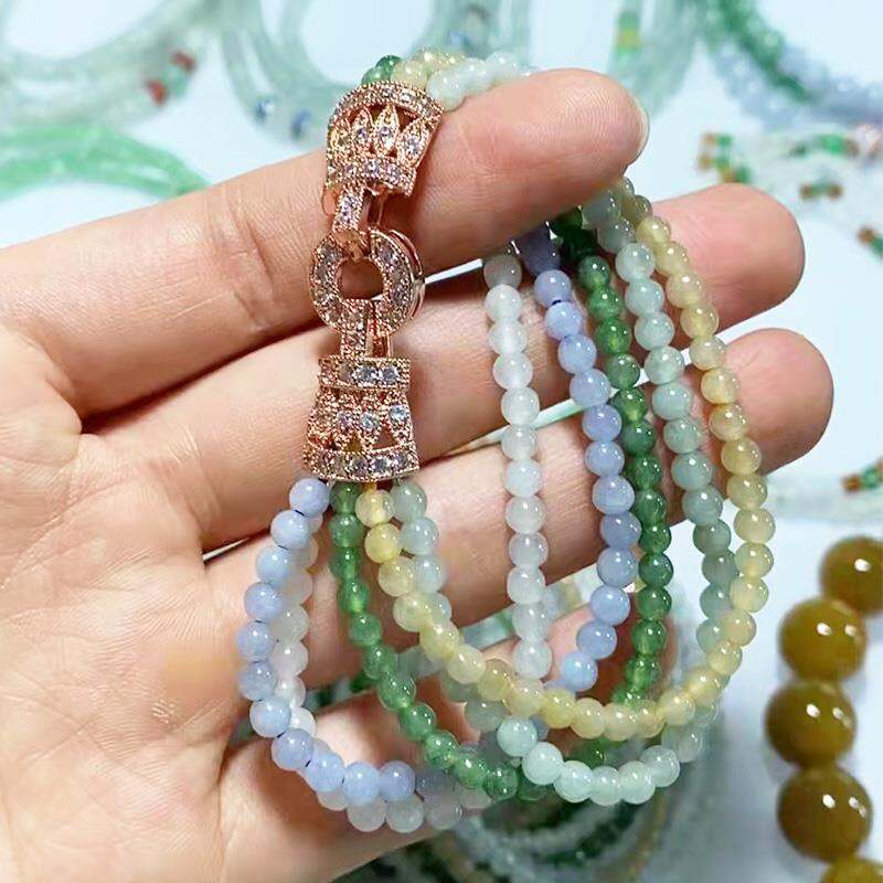 Mặt Dây Chuyền Ngọc Trai Bạc Nửa Khóa Móc Khóa Vòng Tay Vòng Cổ Một Hàng Nhiều Kết Nối Nút Áo Len Phụ Kiện Trang Sức Thời Trang