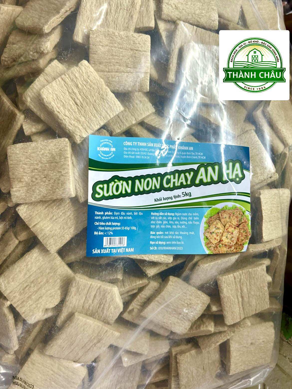 Sườn non chay an hạ túi 5kg - loại mỏng ngon dễ chế biến