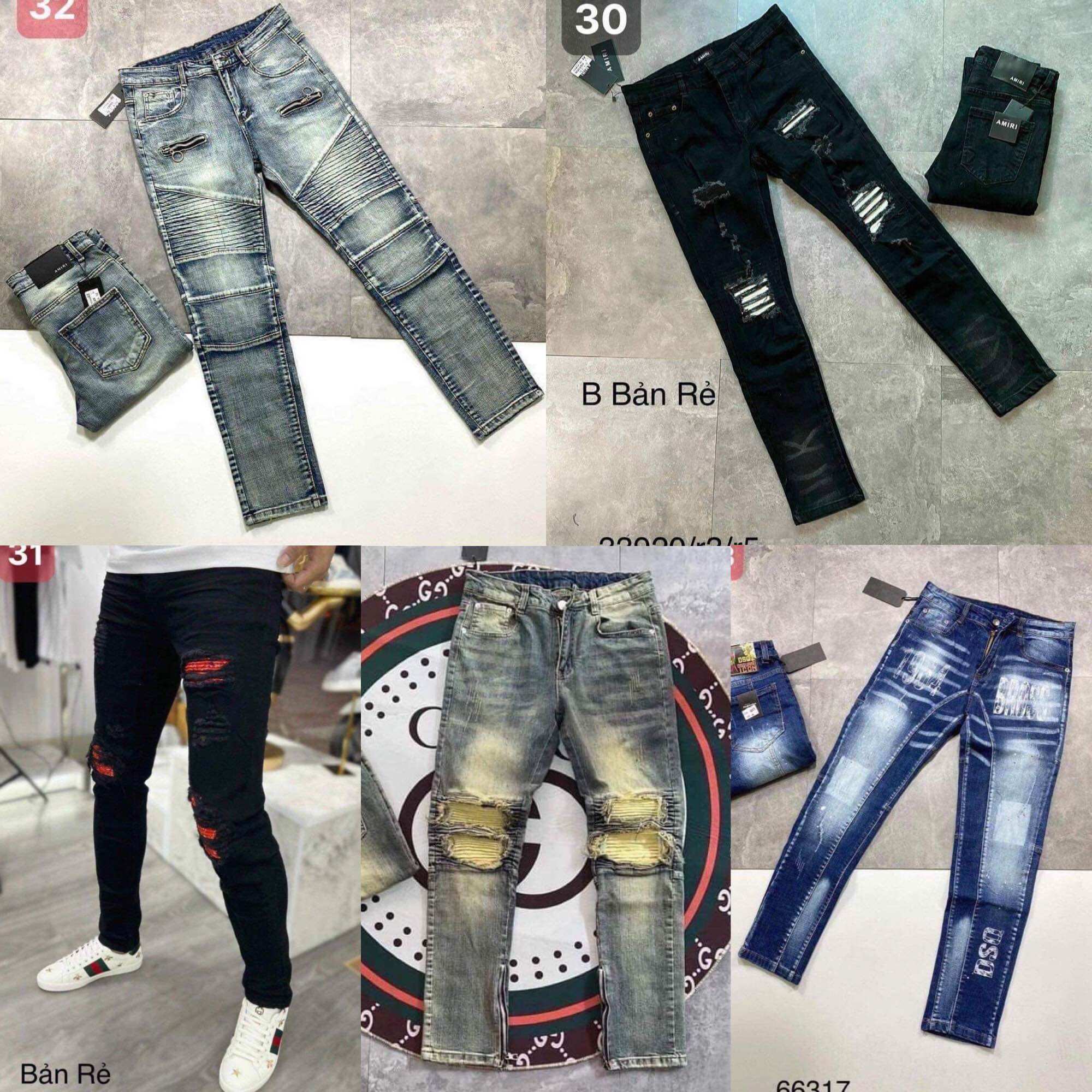 Quần jean nam Dsquared2 khoá lệch cao cấp mới nhất_Ảnh shop chụp