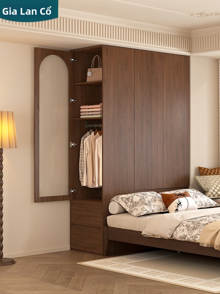 JIALANGE | Customized Space-Saving Bedroom Solid Wood Wardrobe Giá 40,925,000 Đồng*Miễn phí vận chuyển
