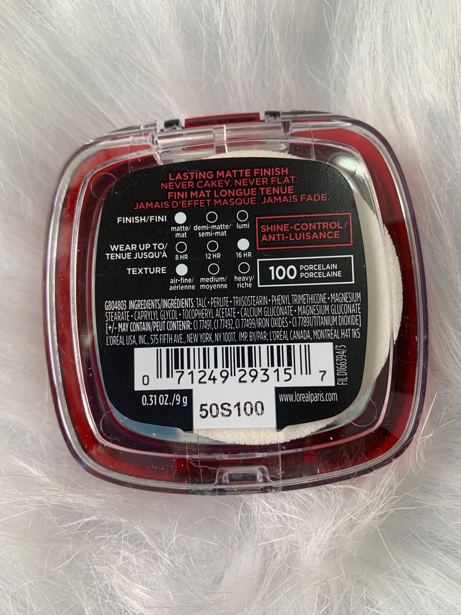 Phấn phủ kiềm dầu lên đến 24h L'oreal infallible pro - matte (USA)