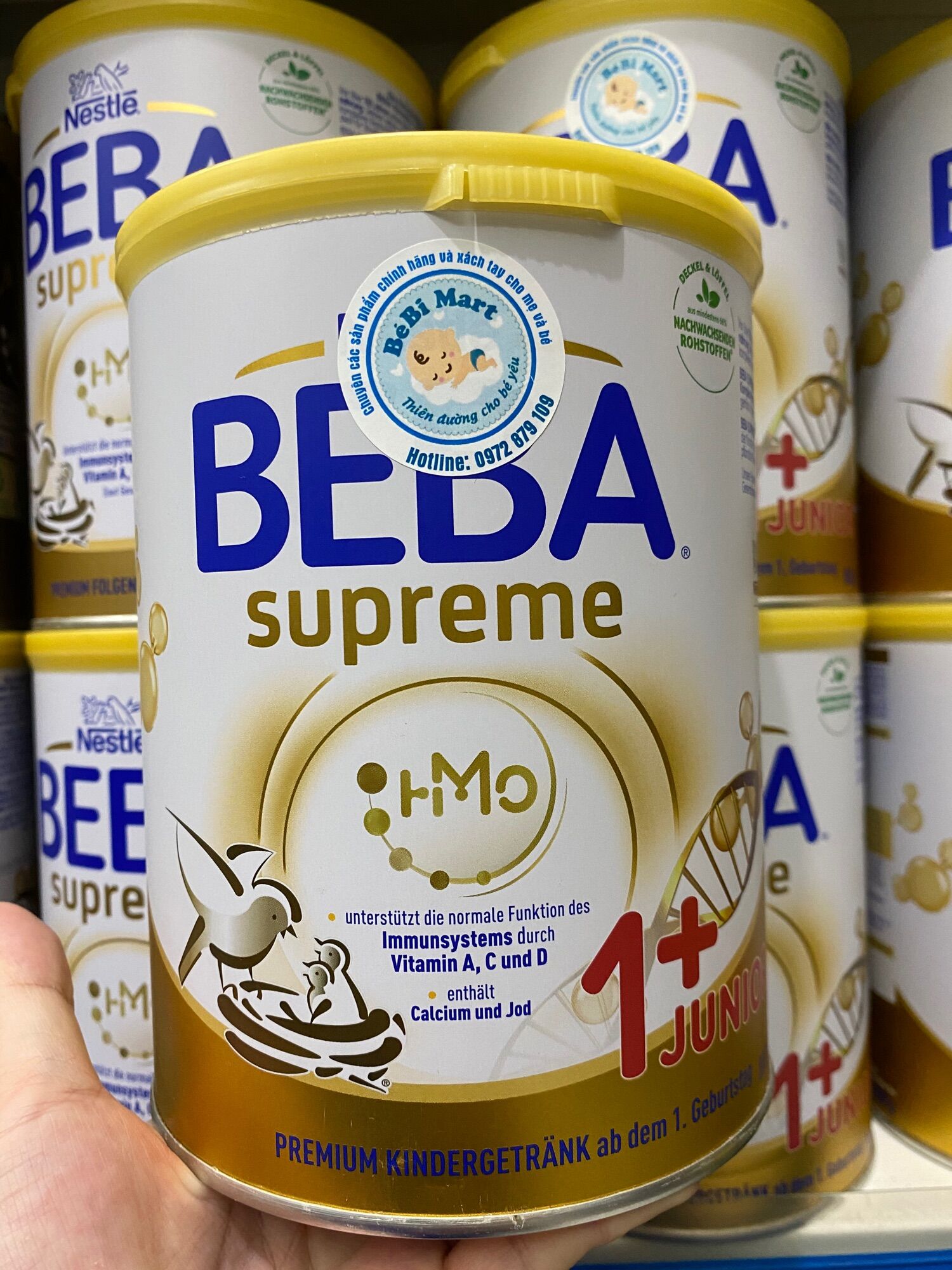 Sữa BeBa Supreme thủy phân một phần ( cho bé di ứng sữa bò)