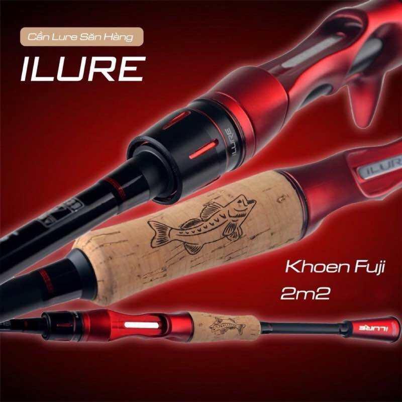 Cần Câu Lure Ilure 2m2 Độ Cứng MH Chính Hãng Khoen Fuji Nhật Bản, Khoen Thường Cao Cấp- Cần Câu Lure Săn Hàng Khủng