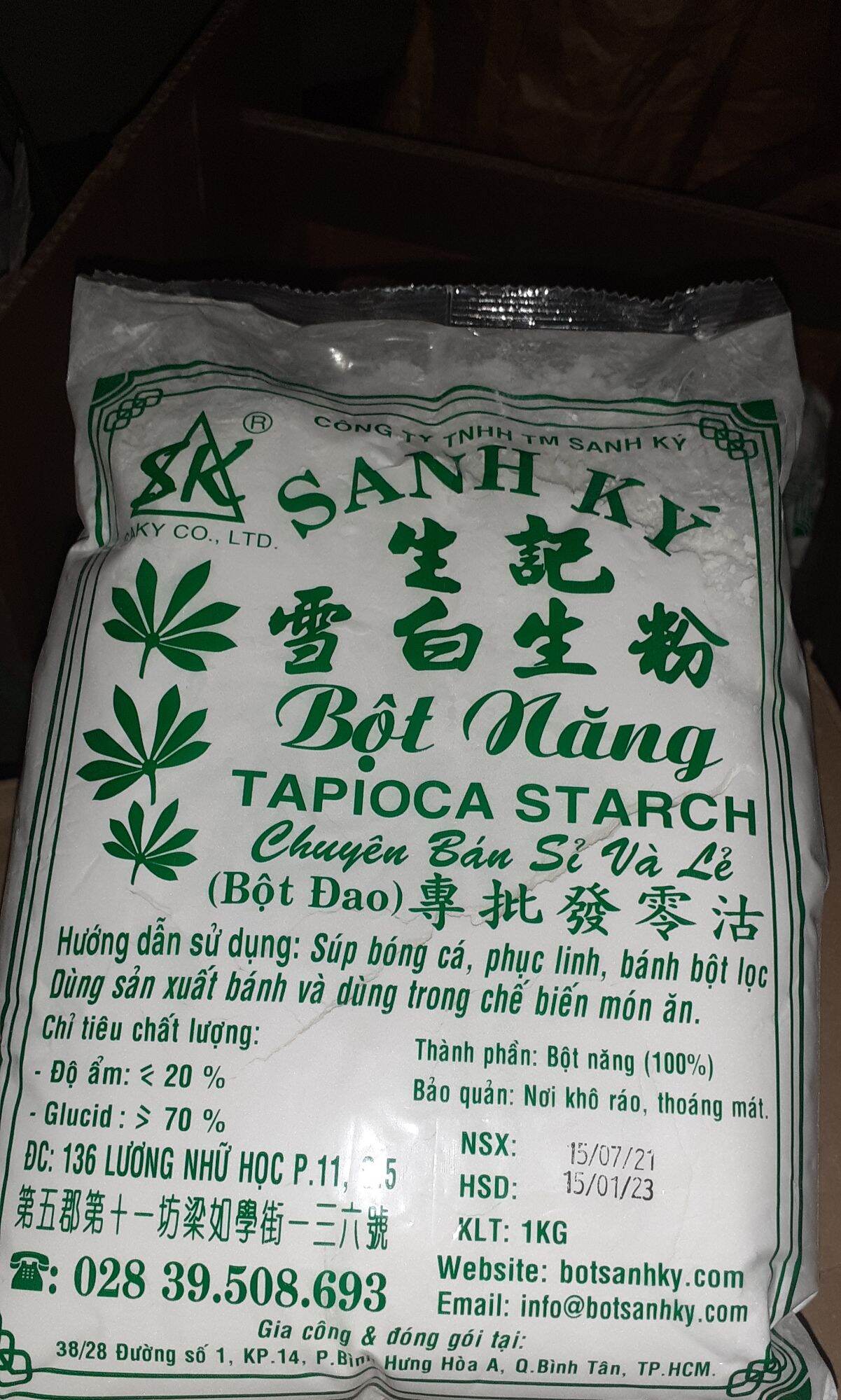 Bột Năng Sanh Ký 1KG Date 2025
