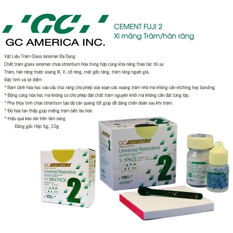 Cement trám , Hàn răng Fuji 2 trắng . Hộp nhỏ