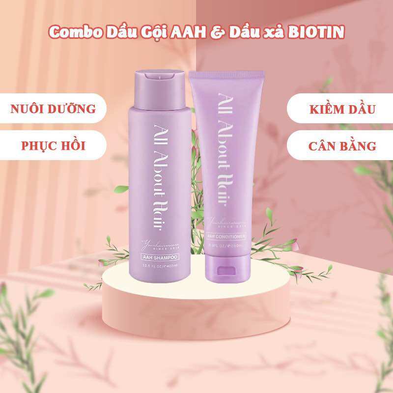 Combo dầu gội all about hair và dầu ủ phục hồi tóc hư tổn tóc, chăm sóc tóc toàn diện