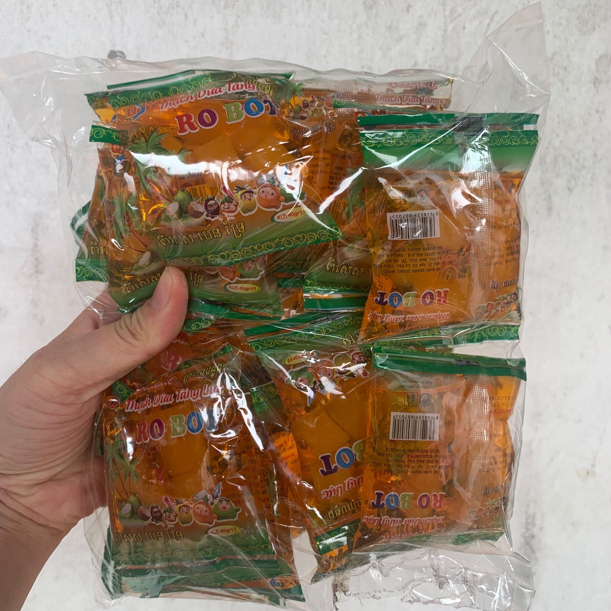 Thạch dừa miền bắc thơm ngon zòn zai 1 bịch 20 gói
