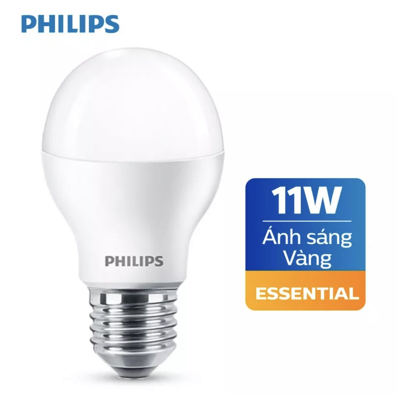 Bóng led essential 11w e27 a60 philips. bóng đèn tròn 11w ánh sáng trắng-vàng bh 12 tháng chính hãng philips.