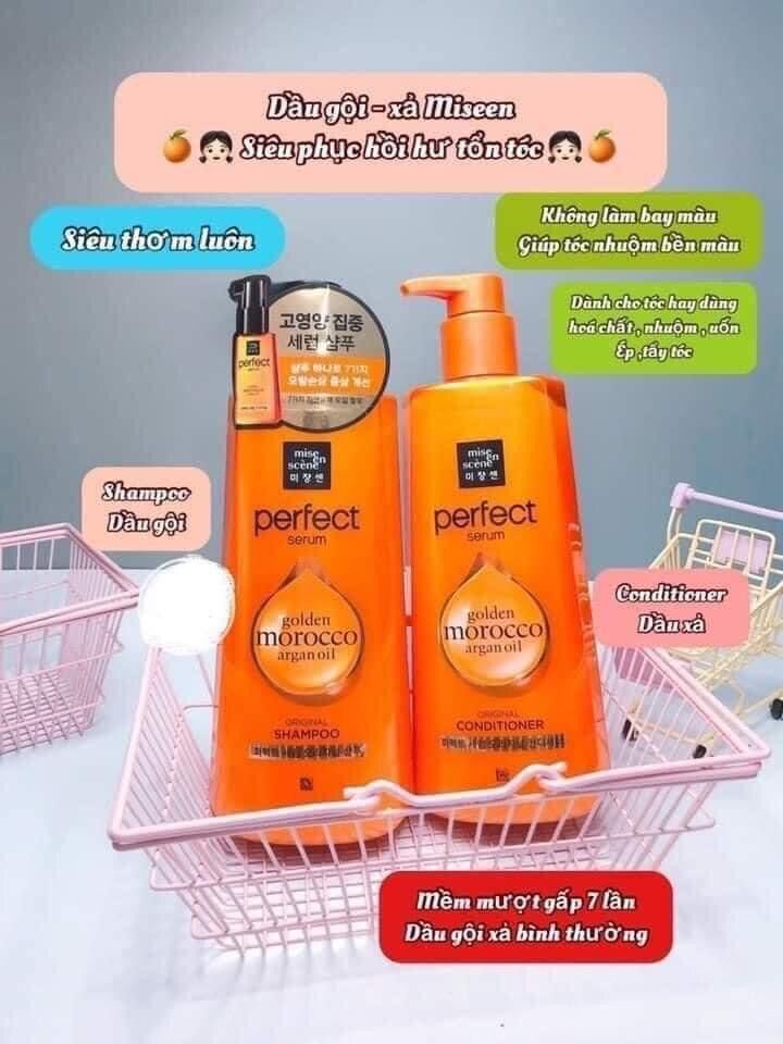 Cặp Dầu gội misen gội +xả siêu mượt hàn quốc