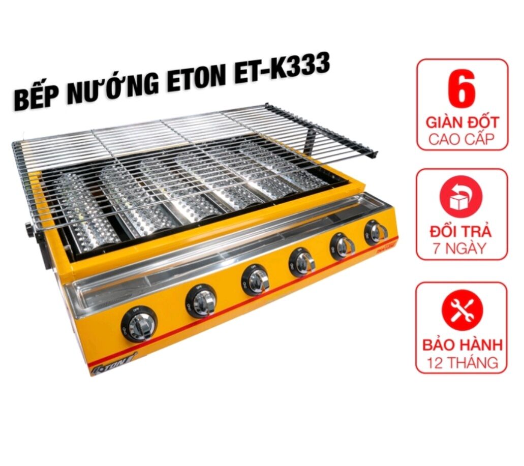 Nướng GAS 6 lò loại to, nướng hàu, nướng thịt.. hàng xịn
