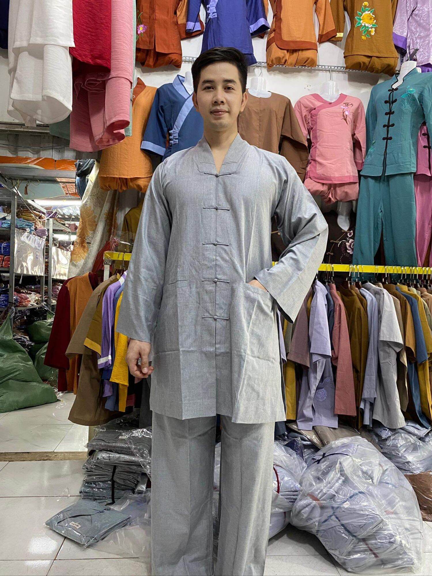 Đồ bộ quý thầy.la Hán thầy phom dài vải kate đồ nam